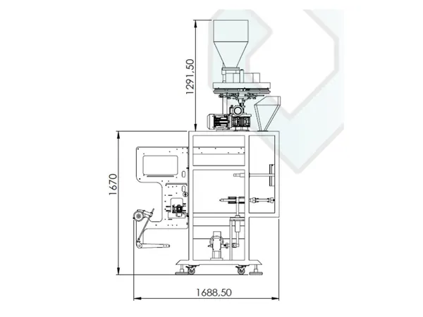 Вертикальная упаковочная машина SUDEN SM-571G для сыпучих продуктов